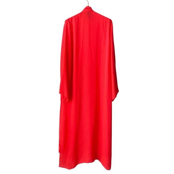 Juan Carlos Obando Open Front Robe Kimono Bright Orange One Size - Picture 4 of 8